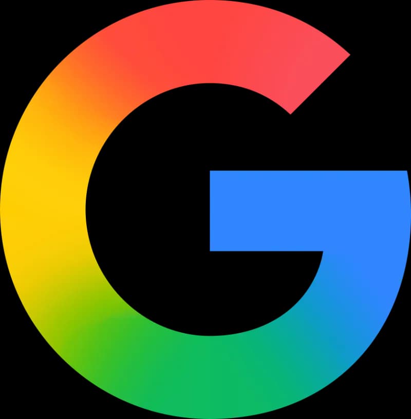Google's multicolored 'G' logo with gradient colors: red, yellow, green, and blue